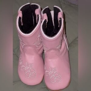 Boot Barn NWOT Pink Embroidered Baby Boots